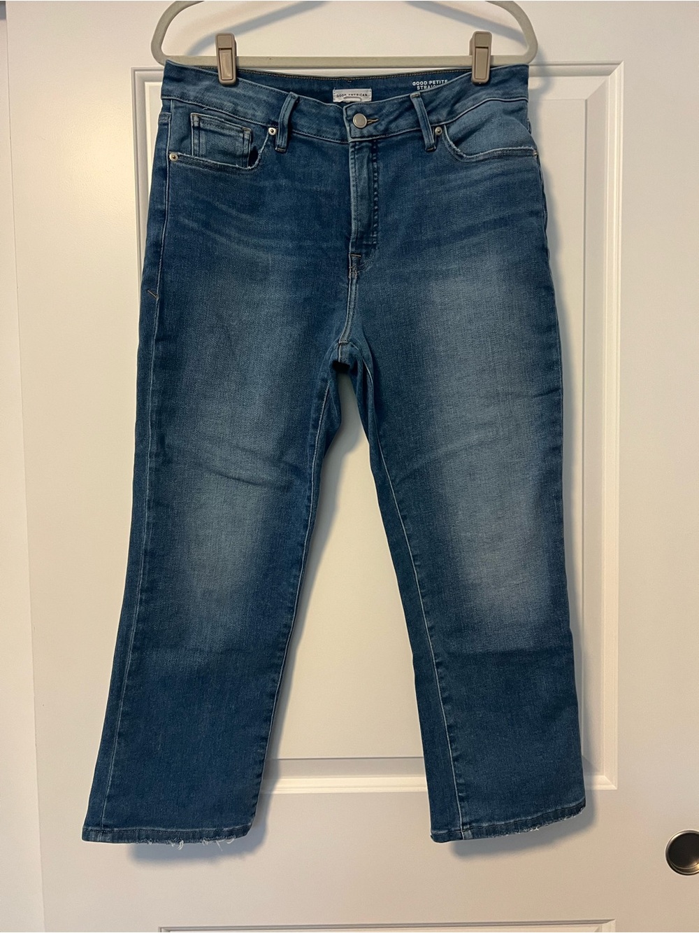 Good American: Soft Tech Good Petite Straight Jeans - Indigo - size 14 /32 EUC!